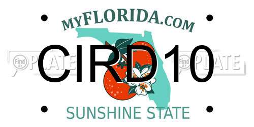 CIRD10 Florida License Plate