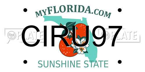 CIRU97 Florida License Plate