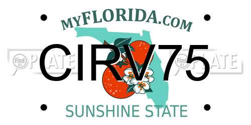 CIRV75 Florida License Plate