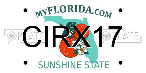CIRX17 Florida License Plate
