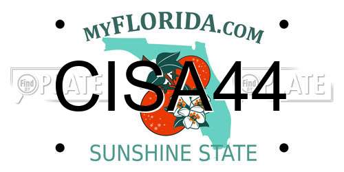 CISA44 Florida License Plate