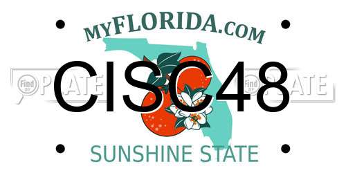 CISC48 Florida License Plate