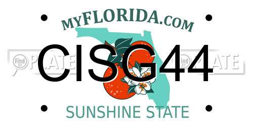 CISG44 Florida License Plate