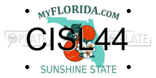 CISL44 Florida License Plate