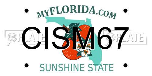 CISM67 Florida License Plate