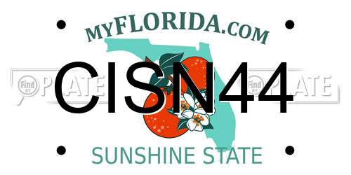 CISN44 Florida License Plate