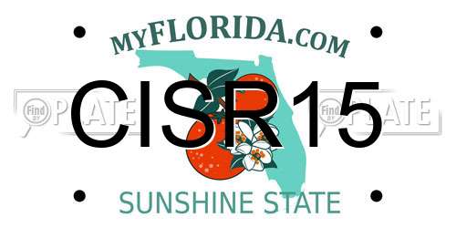 CISR15 Florida License Plate