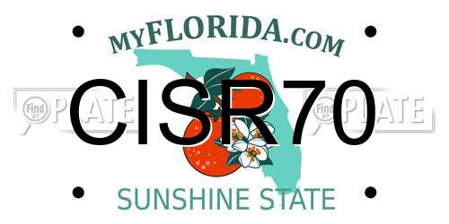 CISR70 Florida License Plate