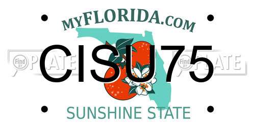 CISU75 Florida License Plate