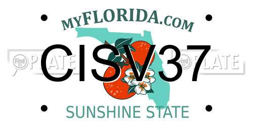 CISV37 Florida License Plate
