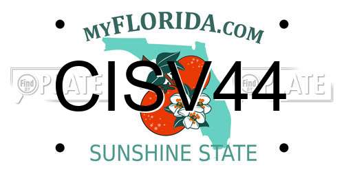 CISV44 Florida License Plate