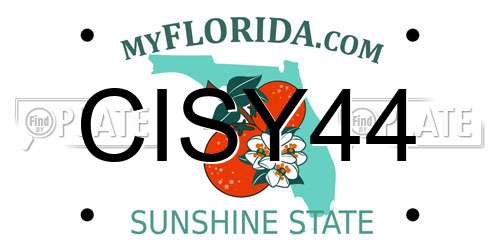 CISY44 Florida License Plate