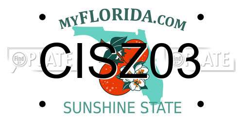 CISZ03 Florida License Plate