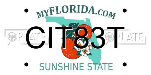 CIT83T Florida License Plate