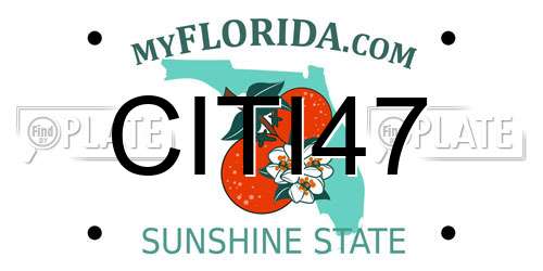 CITI47 Florida License Plate