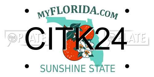 CITK24 Florida License Plate