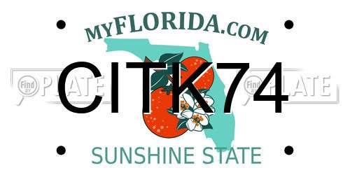 CITK74 Florida License Plate