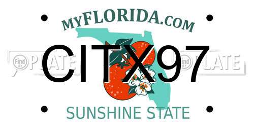 CITX97 Florida License Plate