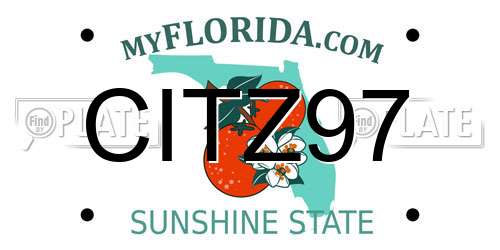 CITZ97 Florida License Plate