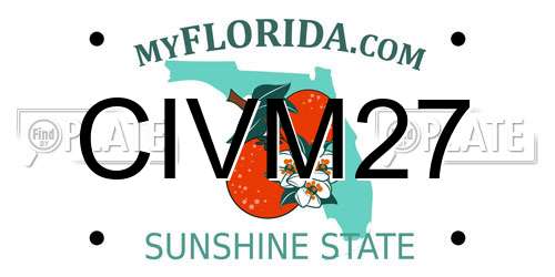 CIVM27 Florida License Plate