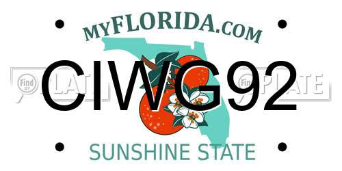 CIWG92 Florida License Plate