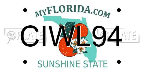 CIWL94 Florida License Plate