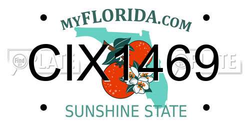 CIX1469 Florida License Plate
