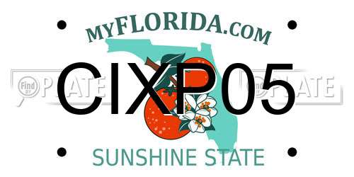 CIXP05 Florida License Plate