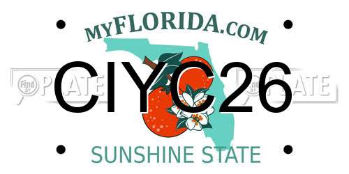 CIYC26 Florida License Plate