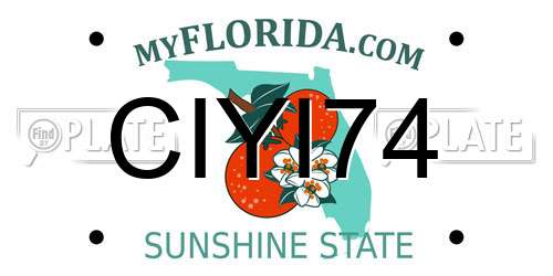 CIYI74 Florida License Plate