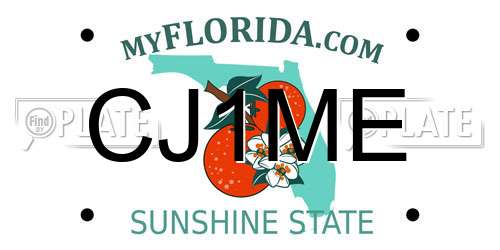 CJ1ME Florida License Plate