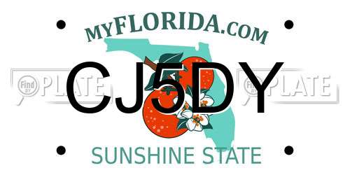 CJ5DY Florida License Plate