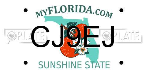 CJ9EJ Florida License Plate