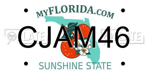 CJAM46 Florida License Plate