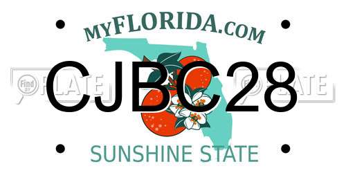 CJBC28 Florida License Plate