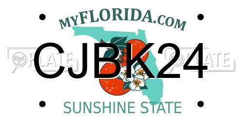 CJBK24 Florida License Plate