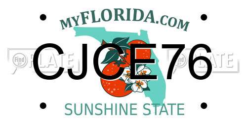 CJCE76 Florida License Plate