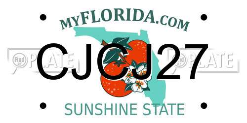 CJCJ27 Florida License Plate
