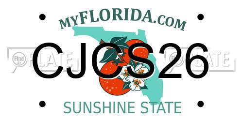 CJCS26 Florida License Plate