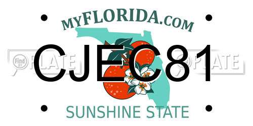 CJEC81 Florida License Plate