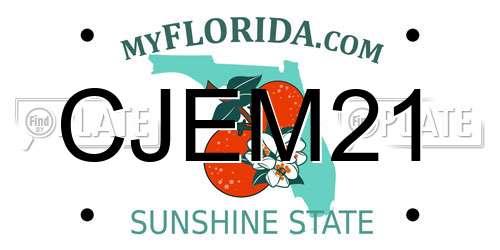 CJEM21 Florida License Plate