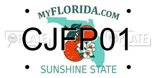 CJFP01 Florida License Plate
