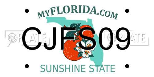 CJFS09 Florida License Plate