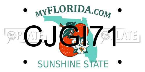 CJGI71 Florida License Plate