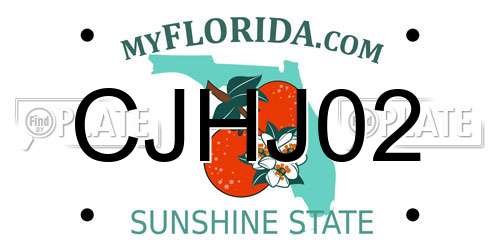 CJHJ02 Florida License Plate
