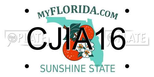 CJIA16 Florida License Plate