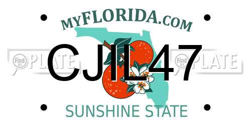 CJIL47 Florida License Plate