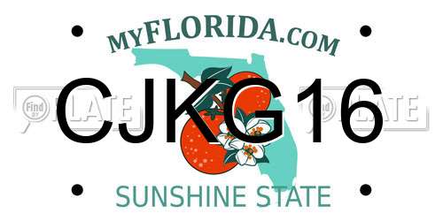 CJKG16 Florida License Plate