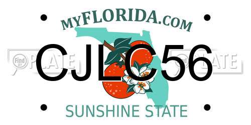 CJLC56 Florida License Plate