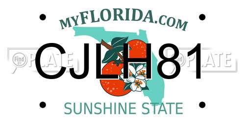 CJLH81 Florida License Plate